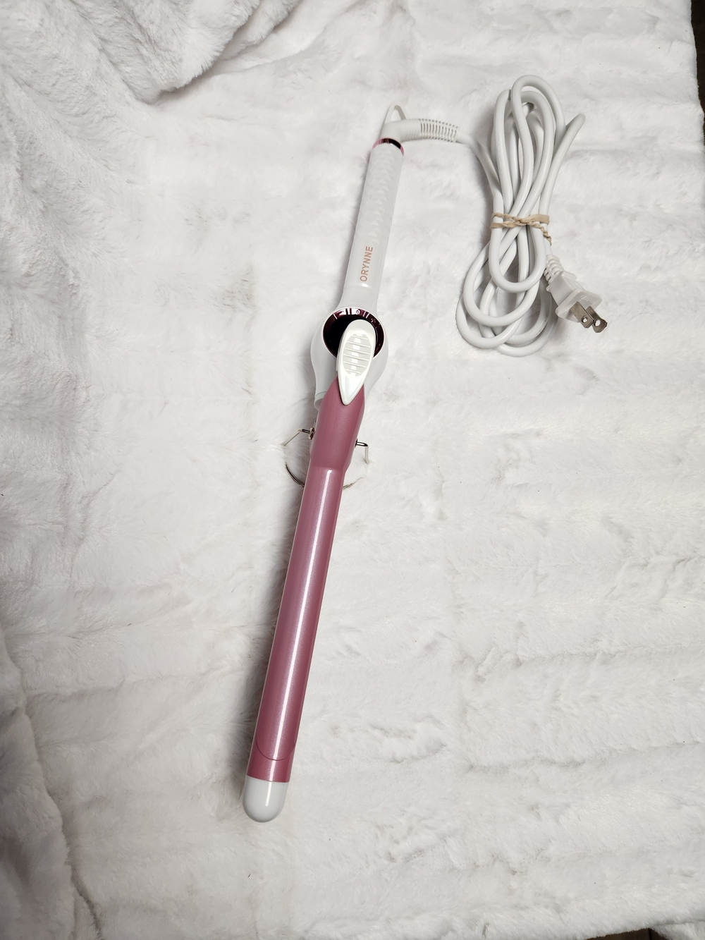 Pink and White Curling Iron - 3/4 Inch Professional Hair Tool - Picture 2 of 3